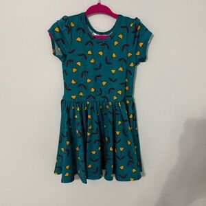 Teal Floral Kids Dress